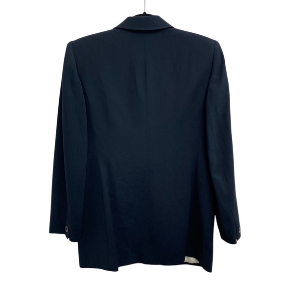 Vintage Dark Navy Wool Blazer By Jones New York Size 4 Petite - Picture 9 of 9